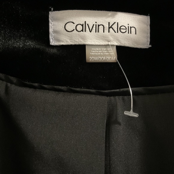NWT Calvin Klein Black Velvet Blazer/Jacket, Womens - Picture 2 of 5